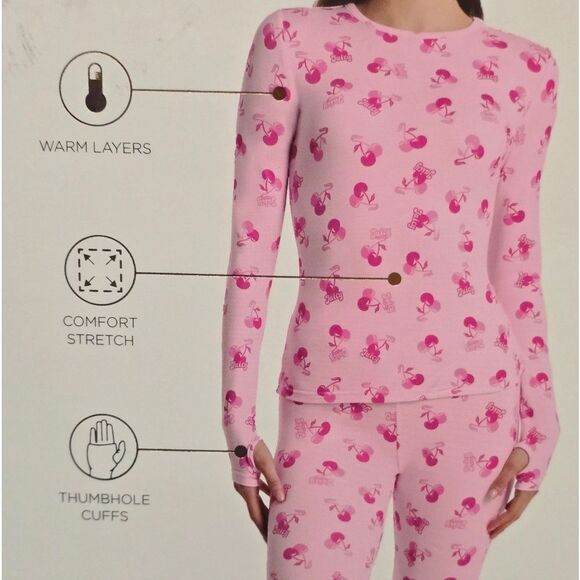 Juicy Couture Cherry Bubble Logo Print Pajama Set - Picture 2 of 6